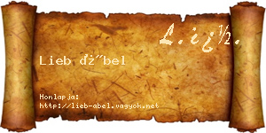 Lieb Ábel névjegykártya